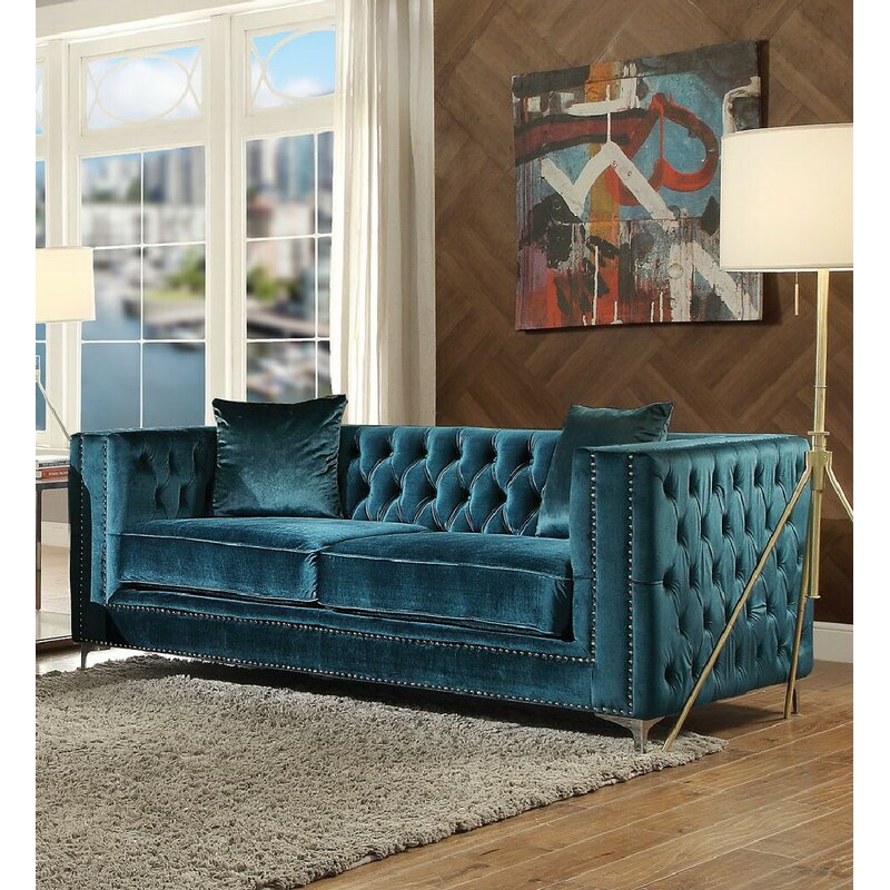 Turquoise Velvet Configurable Living Room Set - 4 Seasons Home Gadgets