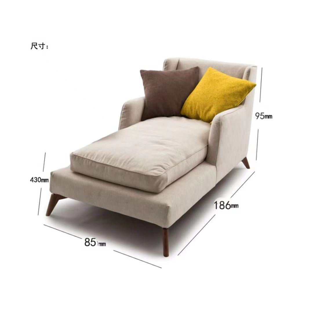 Two Arm Square Chaise Lounge - 4 Seasons Home Gadgets