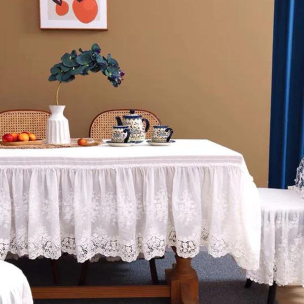 English Rose Lace Tablecloth - 4 Seasons Home Gadgets