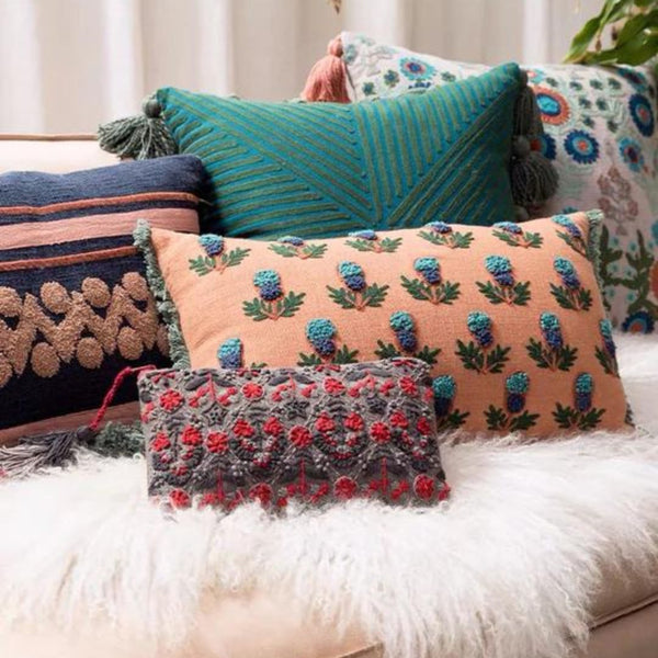 Hubbert Applique Floral Cushion - 4 Seasons Home Gadgets