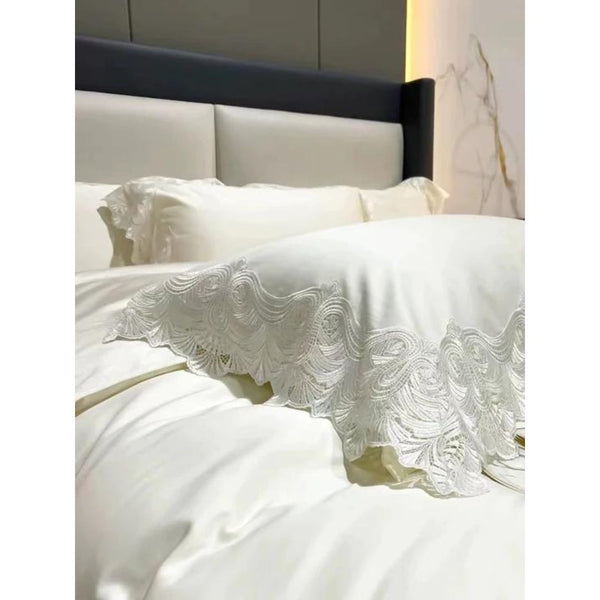 Handmade Lace Fringe Bedding Set - 4 Seasons Home Gadgets