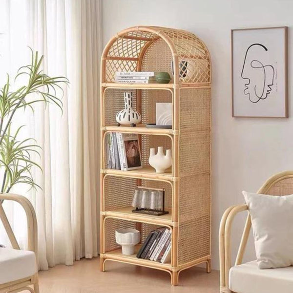 Lennie Rattan Standard Bookcase - 4 Seasons Home Gadgets