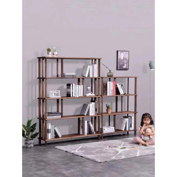 Harlean Cherry Wood Bookcase Shelf - 4 Seasons Home Gadgets