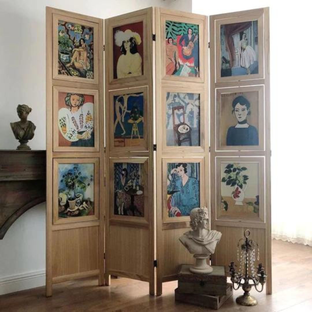 Panel Solid Wood Folding Room Divider - 4 Seasons Home Gadgets