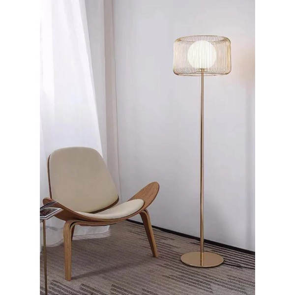 Alessio Gold Brass Floor Lamp - 4 Seasons Home Gadgets