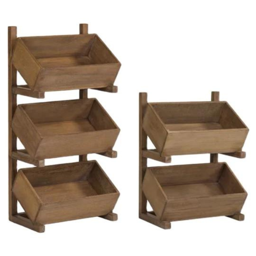 3 Tier Wooden Standing Shelf - 4 Seasons Home Gadgets