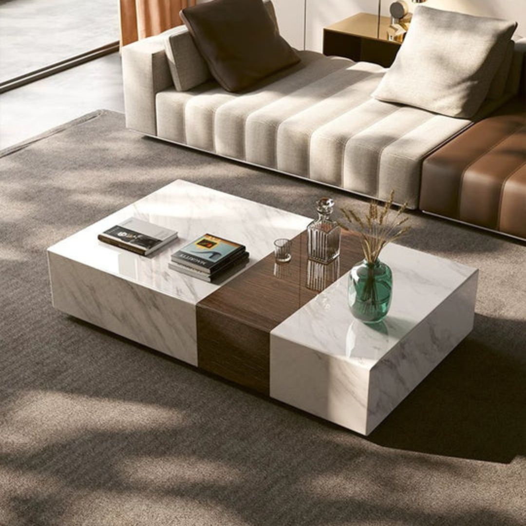 Marble Sled Coffee Table - 4 Seasons Home Gadgets