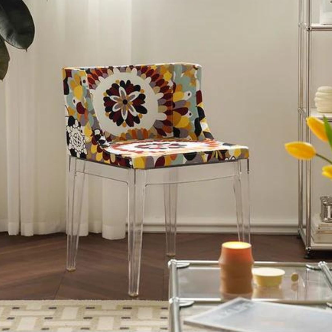 Acrylic Slate Back Side Chair - 4 Seasons Home Gadgets