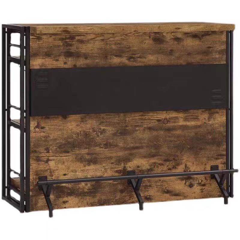 Urban Wooden Bar with Wine Storage - 4 Seasons Home Gadgets