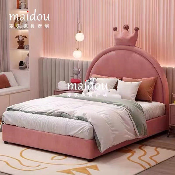 Velvet Princess Crown Bed With Storage - 4 Seasons Home Gadgets