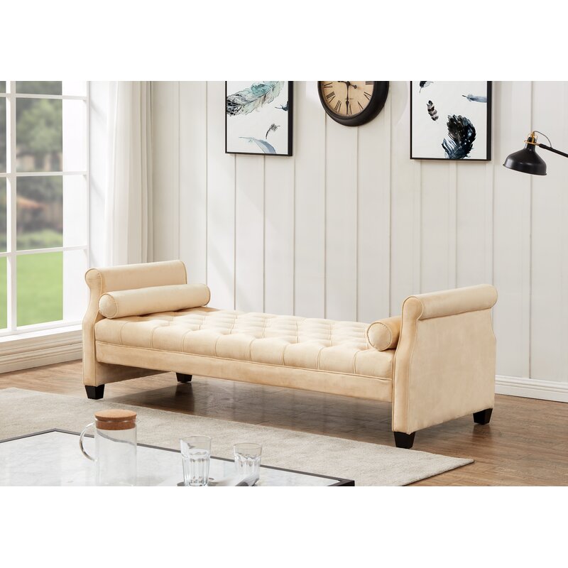 Velvet Sofa Bench - 4 Seasons Home Gadgets