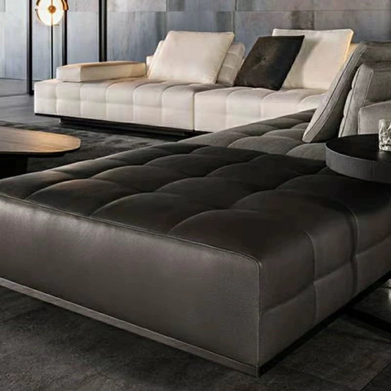 Velvet Upholstered Chaise Sectional - 4 Seasons Home Gadgets