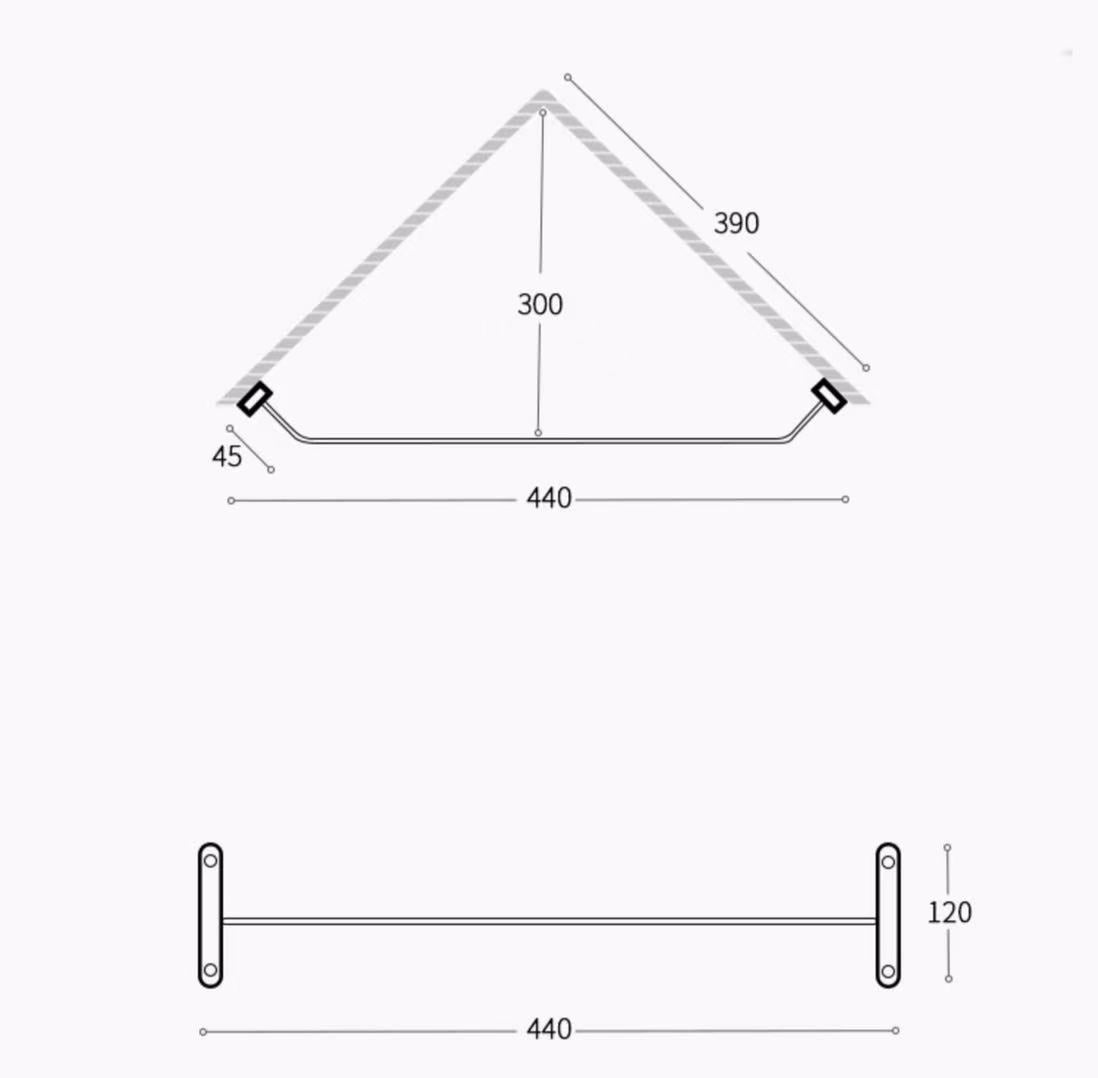 Wall Mounted Corners Clothes Rack Bar - 4 Seasons Home Gadgets