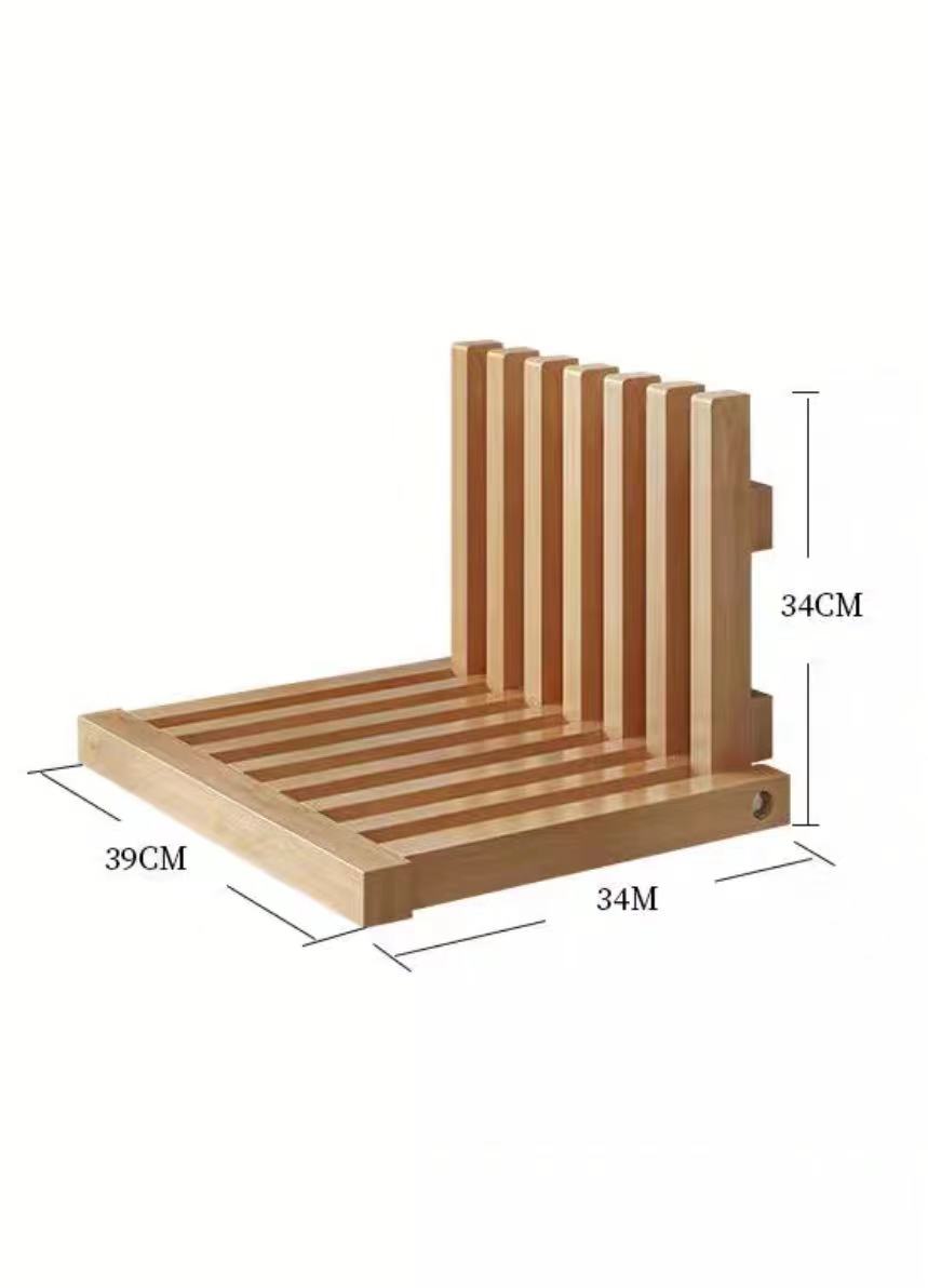 Wall Mounted Teak Shower Chair - 4 Seasons Home Gadgets