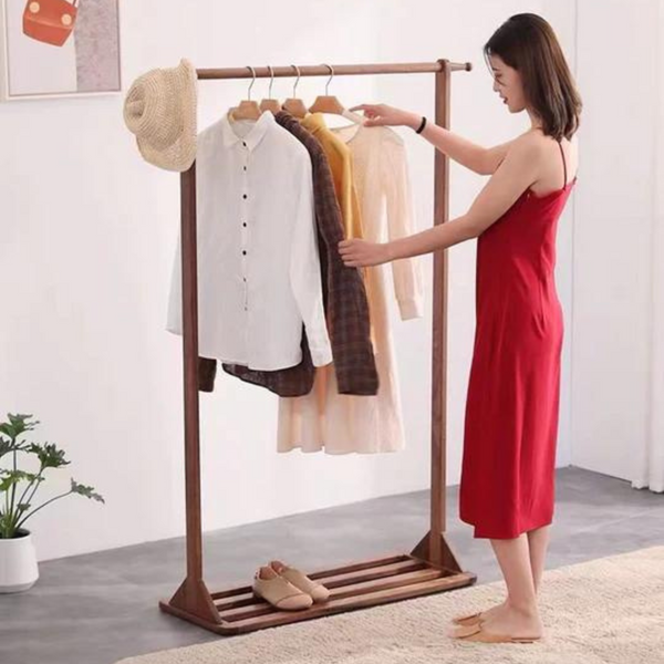 Walnut Tower Clothes Rack - 4 Seasons Home Gadgets