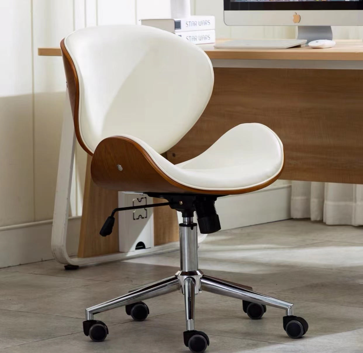 Walnut Wood Task Chair - 4 Seasons Home Gadgets