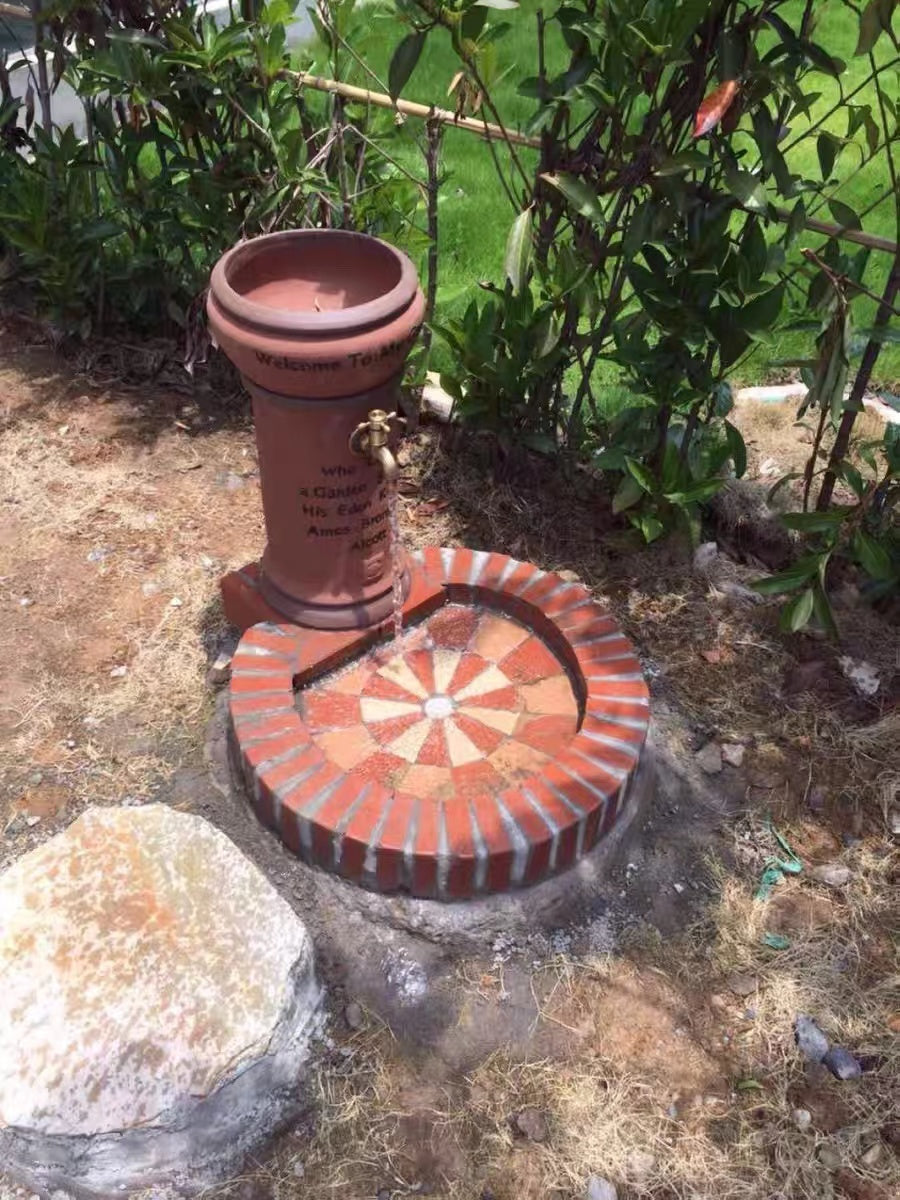 Water Fountain Concrete Statue Planter - 4 Seasons Home Gadgets