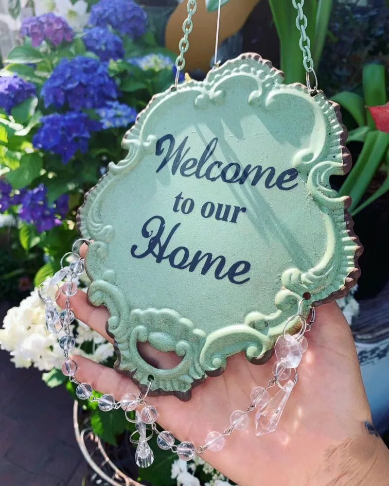 Welcome Hanging Sign Wall Decor - 4 Seasons Home Gadgets