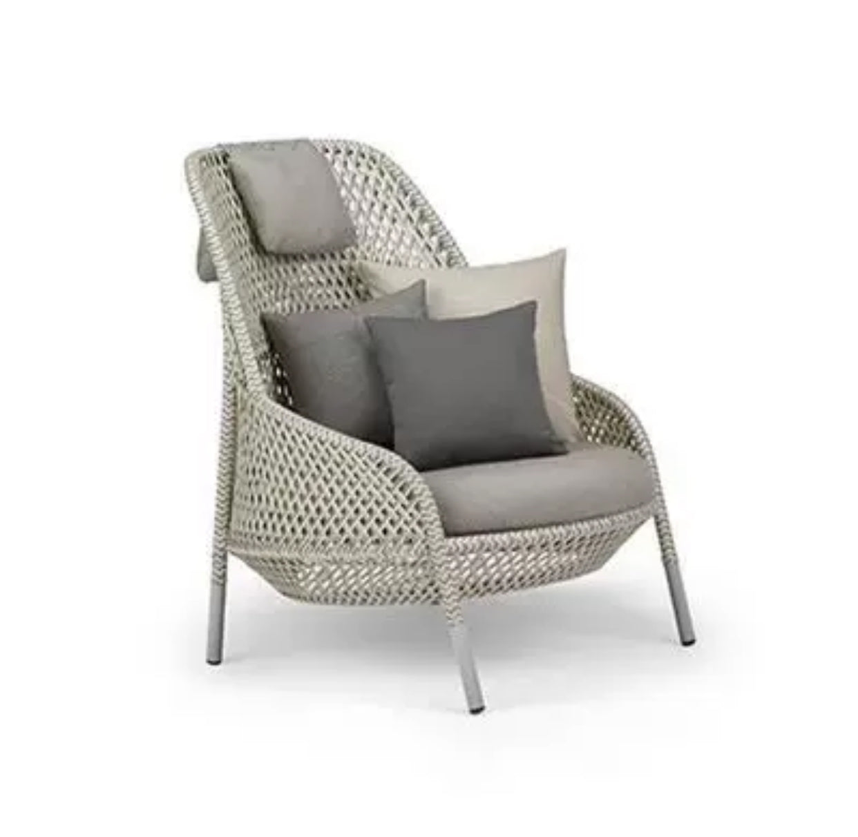 Wicker Patio Chair with Cushions - 4 Seasons Home Gadgets