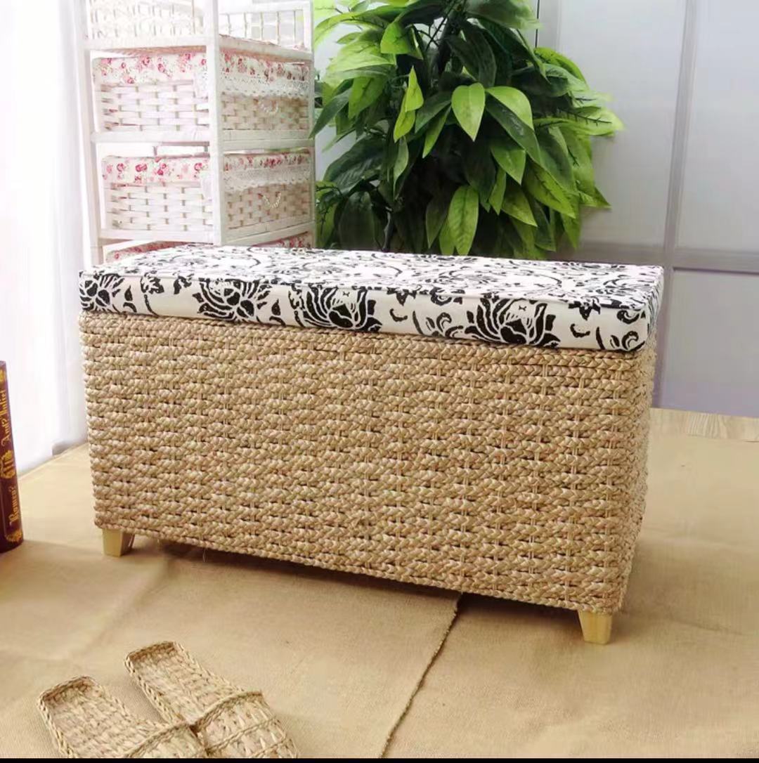 Wicker Storage Bench - 4 Seasons Home Gadgets