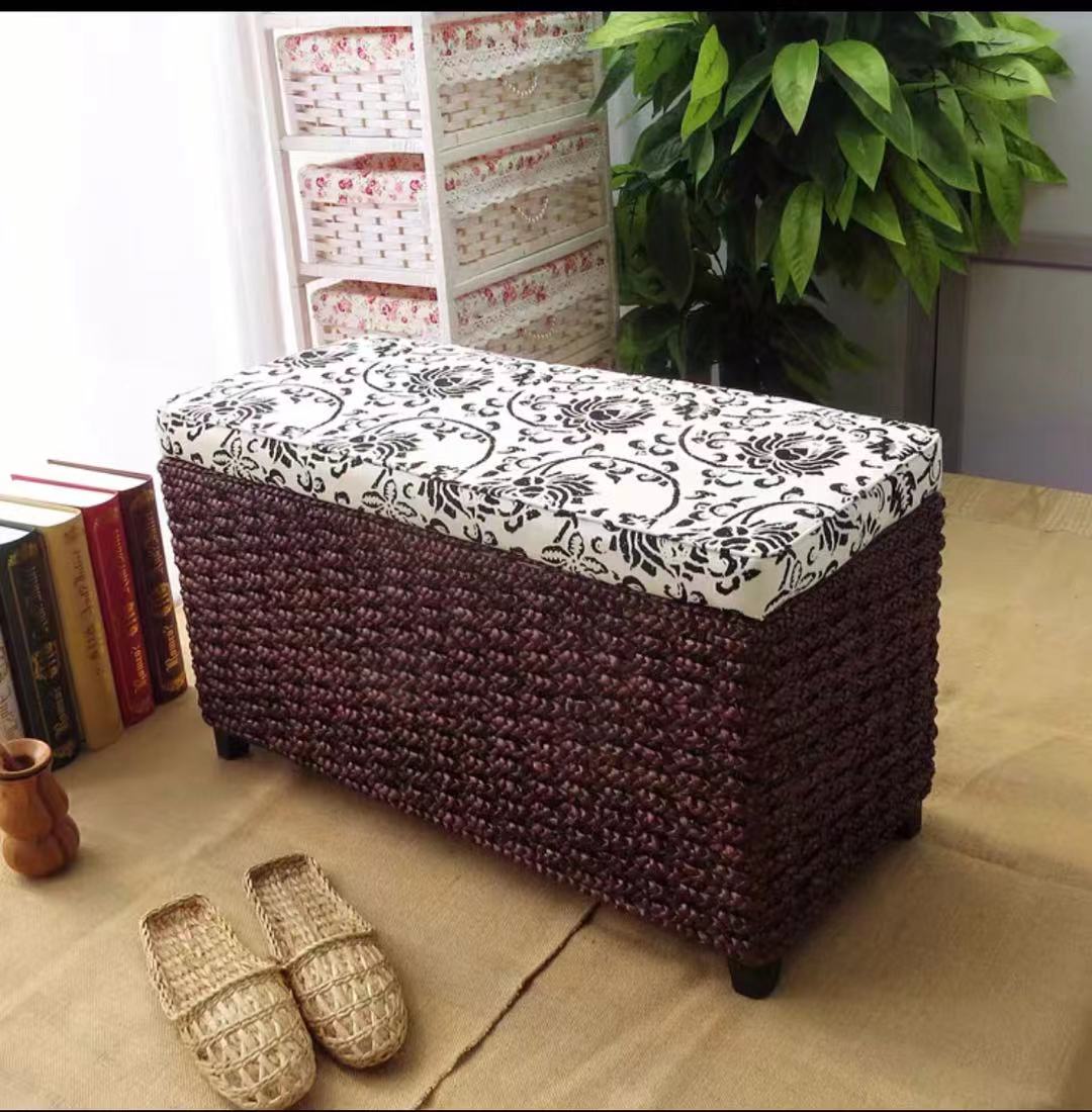 Wicker Storage Bench - 4 Seasons Home Gadgets