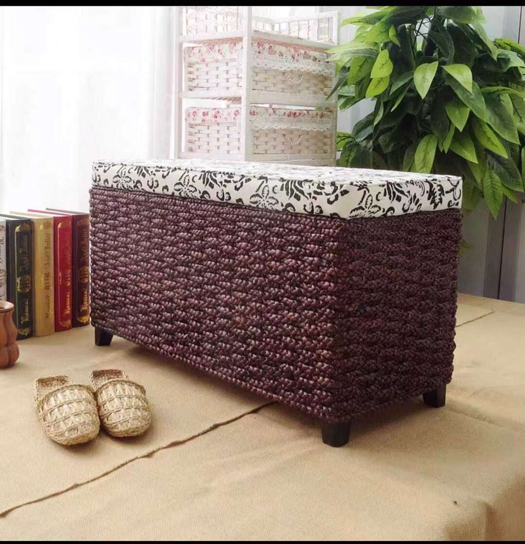 Wicker Storage Bench - 4 Seasons Home Gadgets