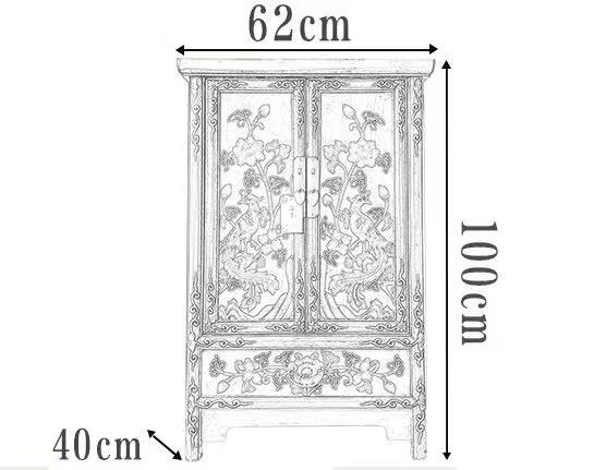 Wide 4 Doors Pine Solid Wood Buffet Table - 4 Seasons Home Gadgets