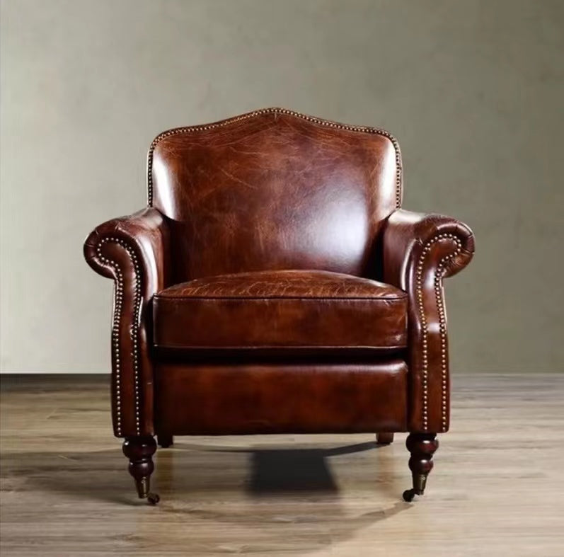 Wide PU Leather Club Chair - 4 Seasons Home Gadgets