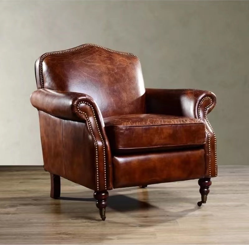 Wide PU Leather Club Chair - 4 Seasons Home Gadgets