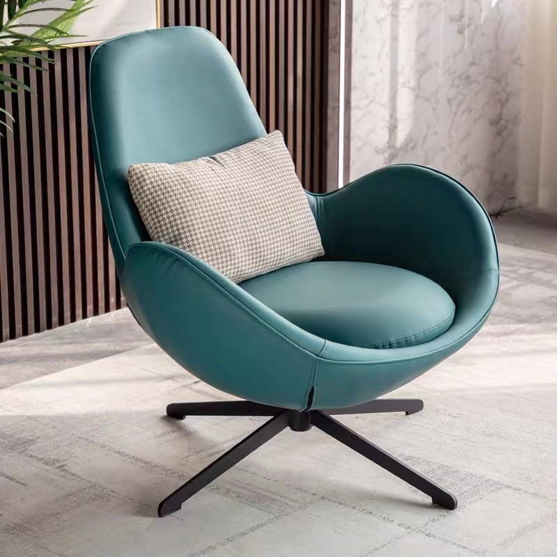 Wide PU Swivel Lounge Chair - 4 Seasons Home Gadgets