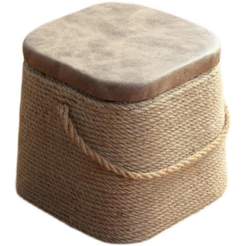 Wide Round Storage Ottoman - 4 Seasons Home Gadgets