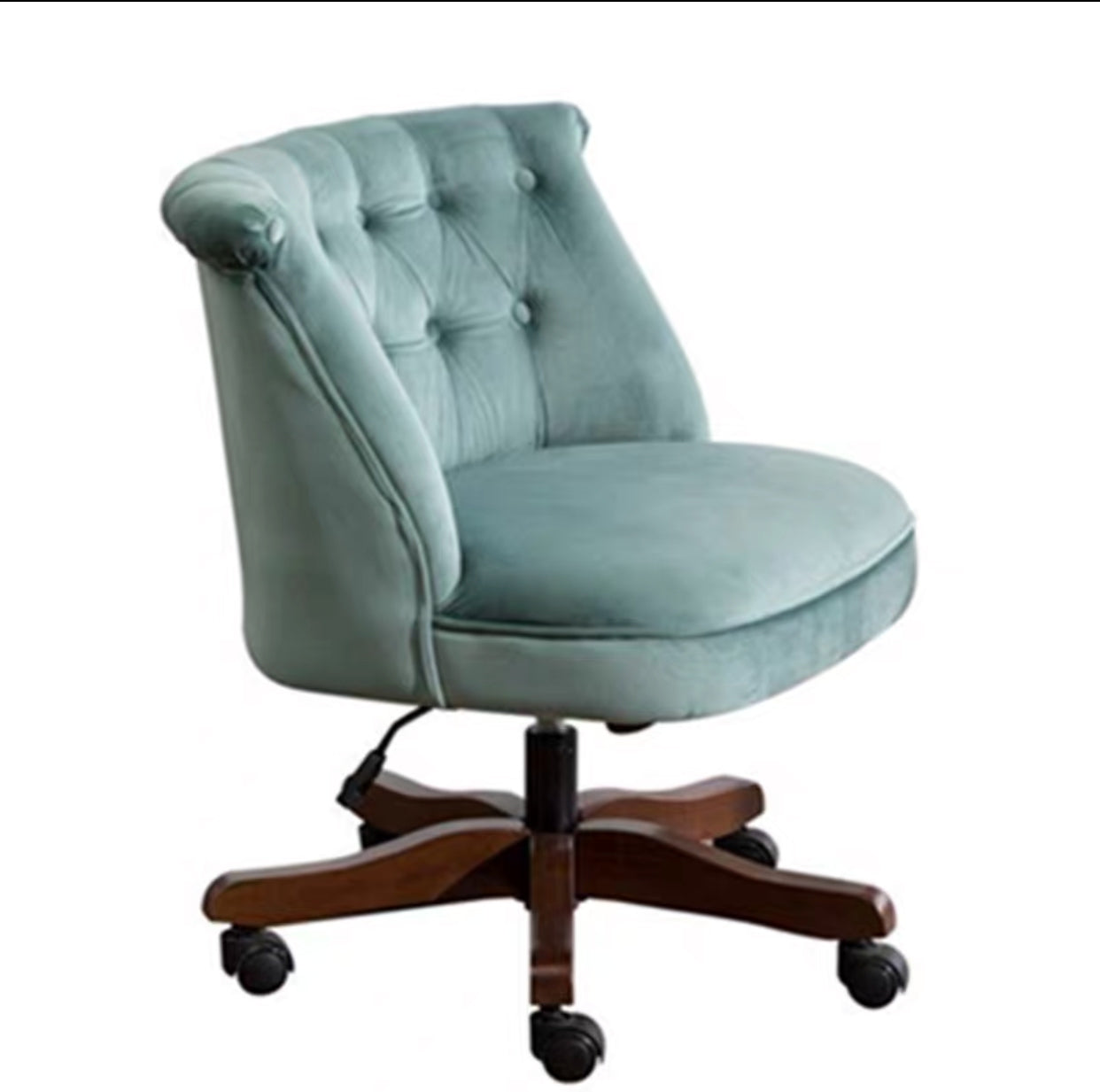 Wide Tufted Velvet Swivel Chair - 4 Seasons Home Gadgets