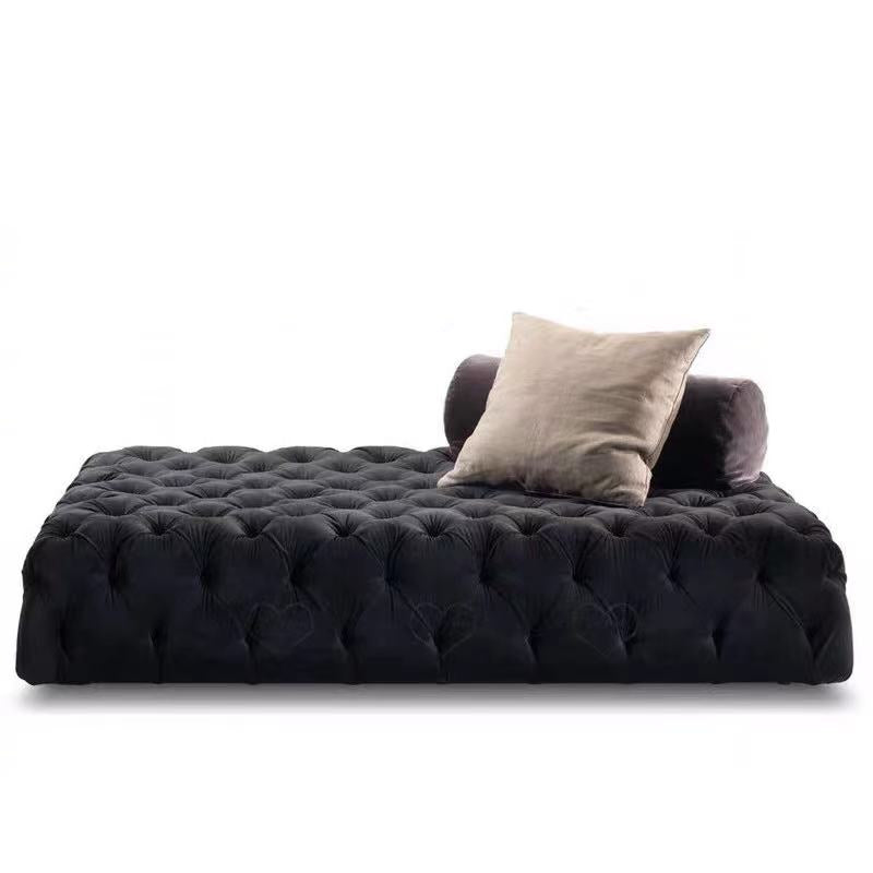 Wide Velvet Tufted Rectangle Standard Ottoman - 4 Seasons Home Gadgets