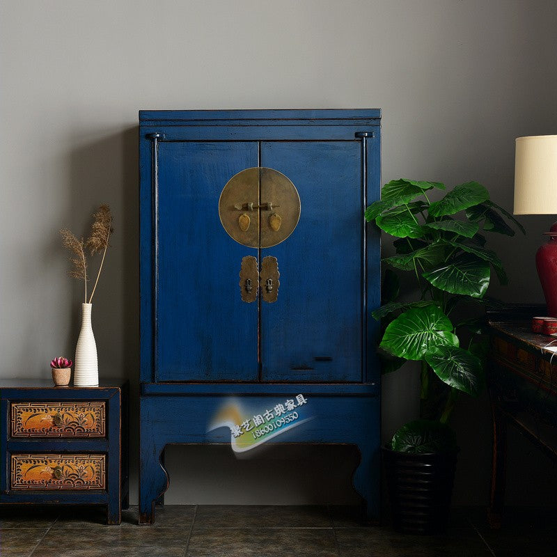 Vintage Solid Wood Storage Cabinet Accent Chest - 4 Seasons Home Gadgets