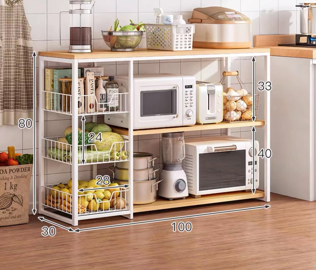 Wire Metal Shelving Unit Baker's Rack - 4 Seasons Home Gadgets