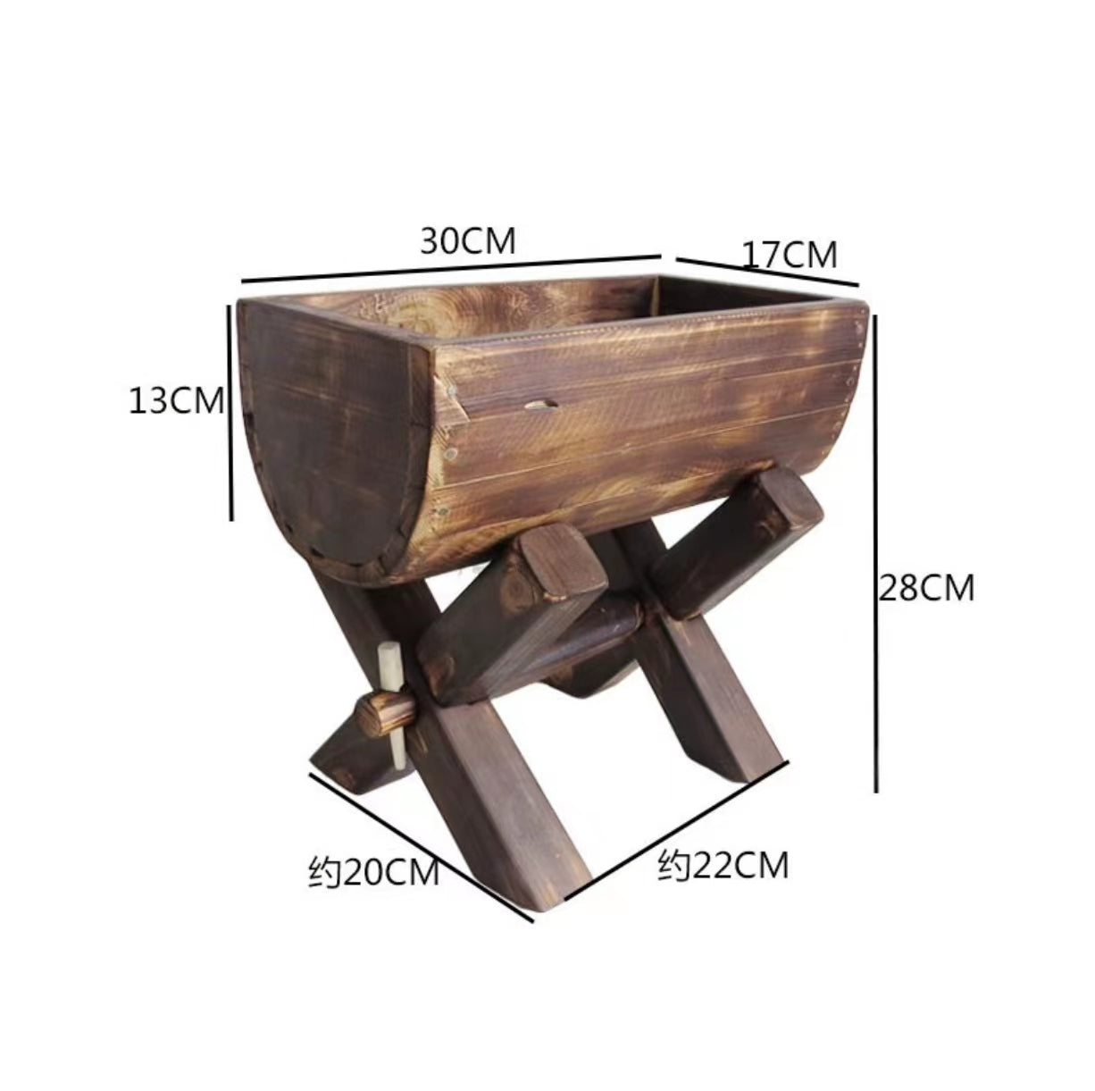 Wood Barrel Planter - 4 Seasons Home Gadgets