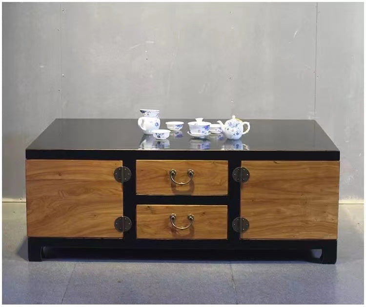 Wood Coffee Table with Storage Drawers - 4 Seasons Home Gadgets