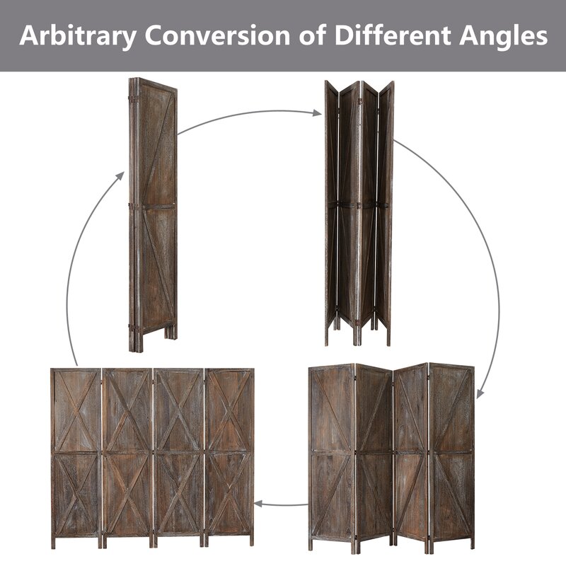 Wood Folding Room Divider - 4 Seasons Home Gadgets