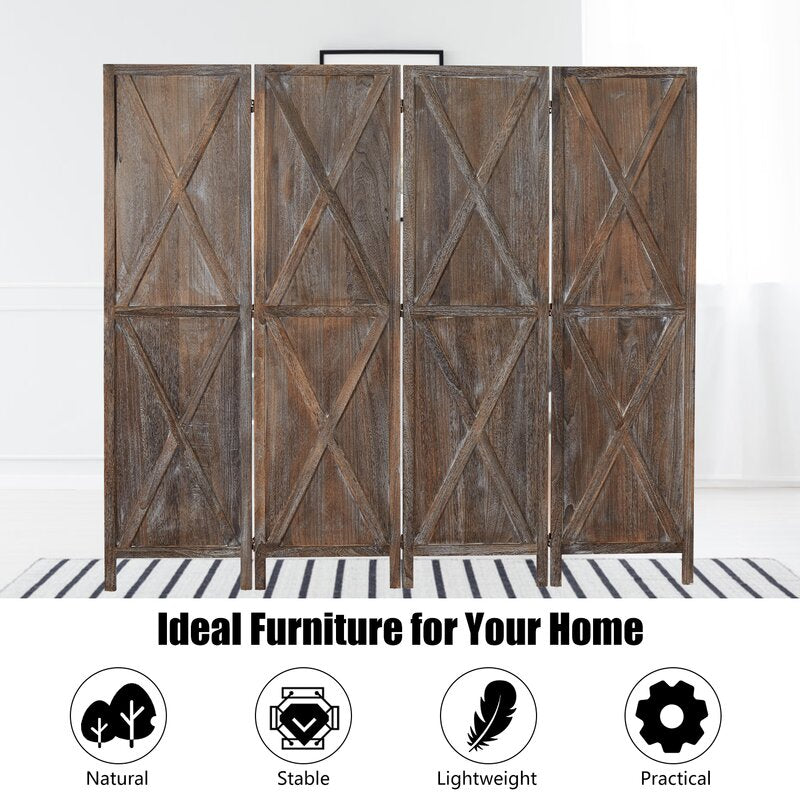 Wood Folding Room Divider - 4 Seasons Home Gadgets