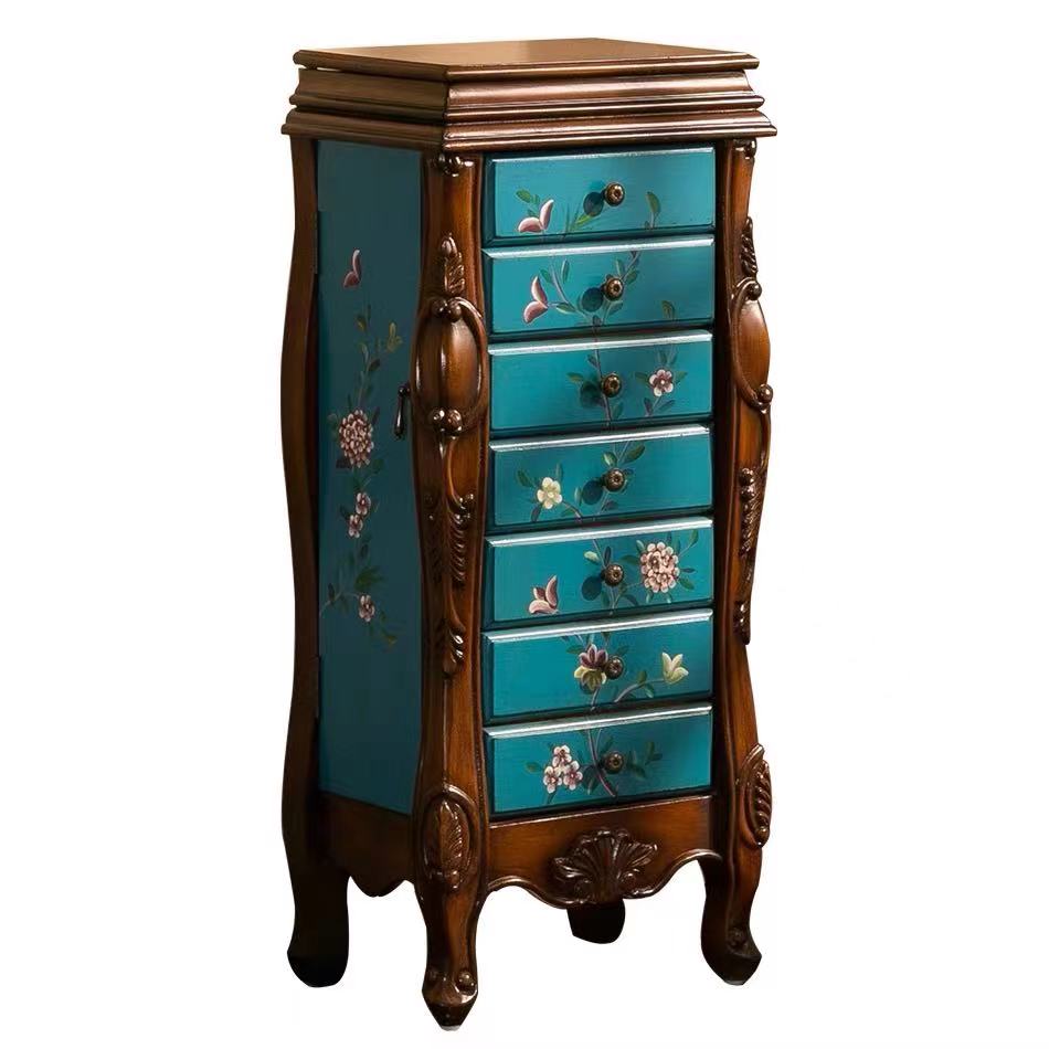 Wood Jewelry Armoire with Mirror - 4 Seasons Home Gadgets