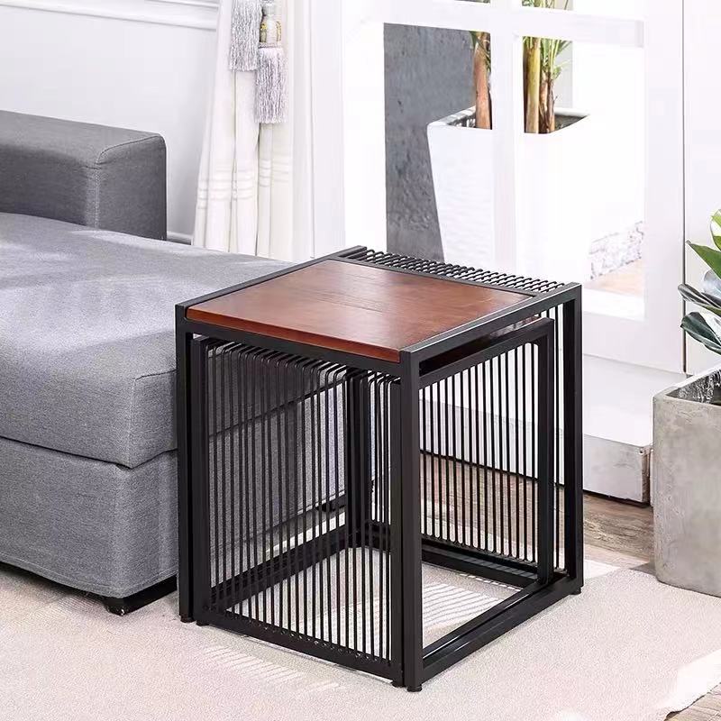 Wood & Metal Frame End Table Set - 4 Seasons Home Gadgets