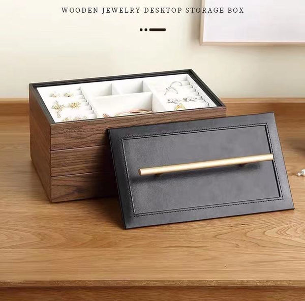 Wooded Jewelry Box With Hidden Layer - 4 Seasons Home Gadgets