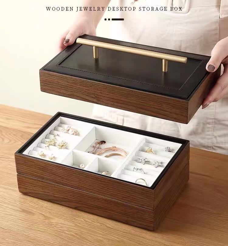 Wooded Jewelry Box With Hidden Layer - 4 Seasons Home Gadgets