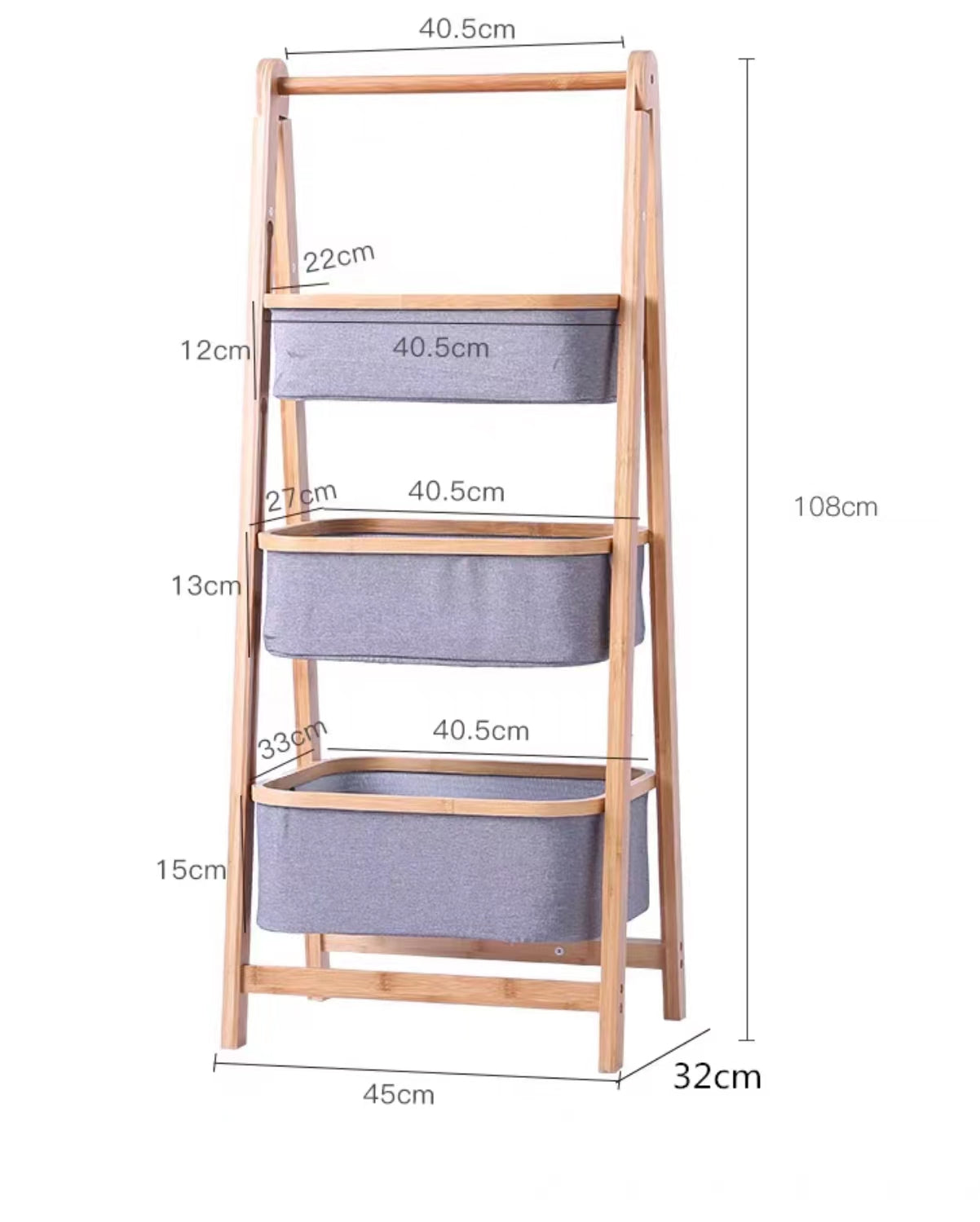 Wooden Hamper Rack Stand - 4 Seasons Home Gadgets