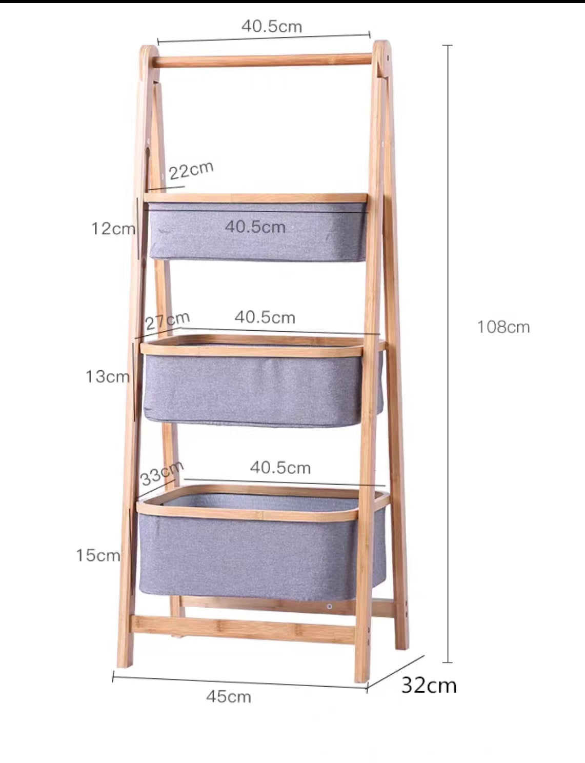 Wooden Hamper Rack Stand - 4 Seasons Home Gadgets