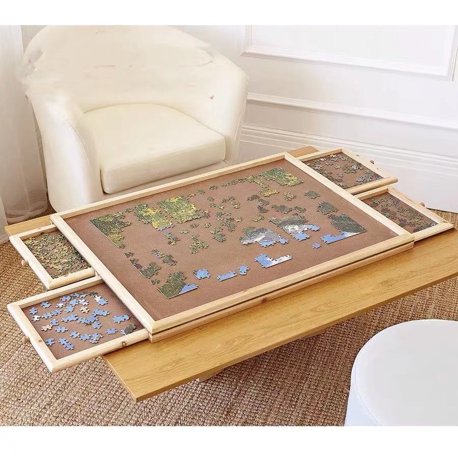 Wooden Puzzle Table - 4 Seasons Home Gadgets