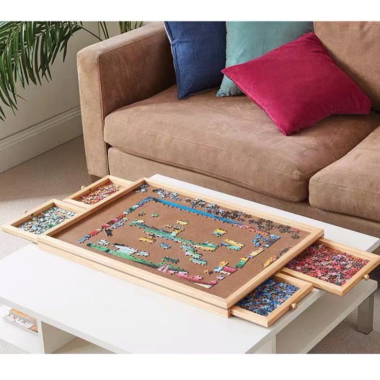 Wooden Puzzle Table - 4 Seasons Home Gadgets