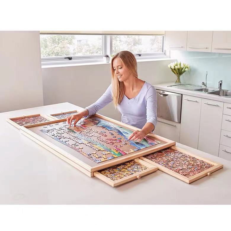 Wooden Puzzle Table - 4 Seasons Home Gadgets