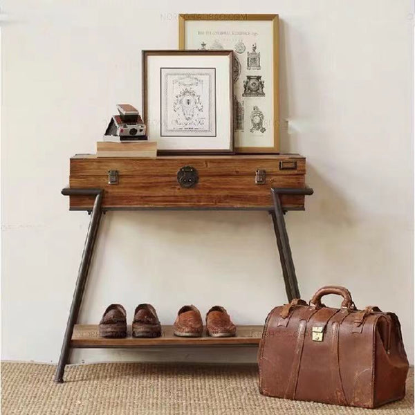 Wooden Suitcase End Table - 4 Seasons Home Gadgets