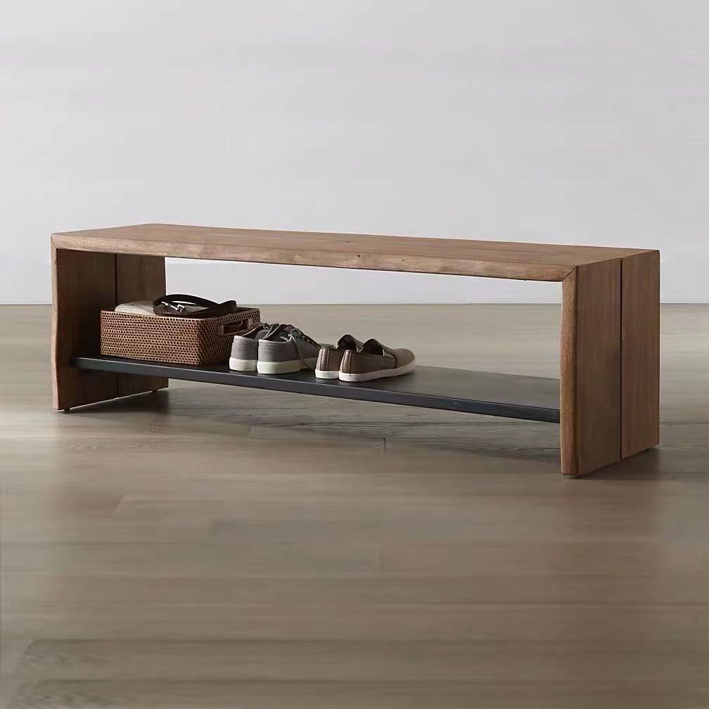 Woodgrain Shoe Storage Bench - 4 Seasons Home Gadgets